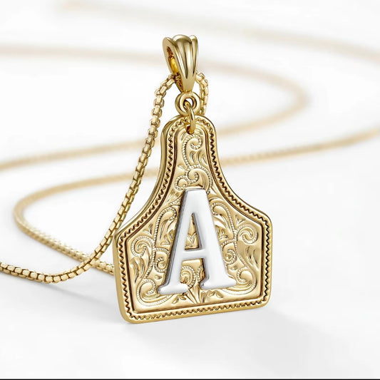 Cowtag Pendant Necklace