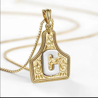 Cowtag Pendant Necklace
