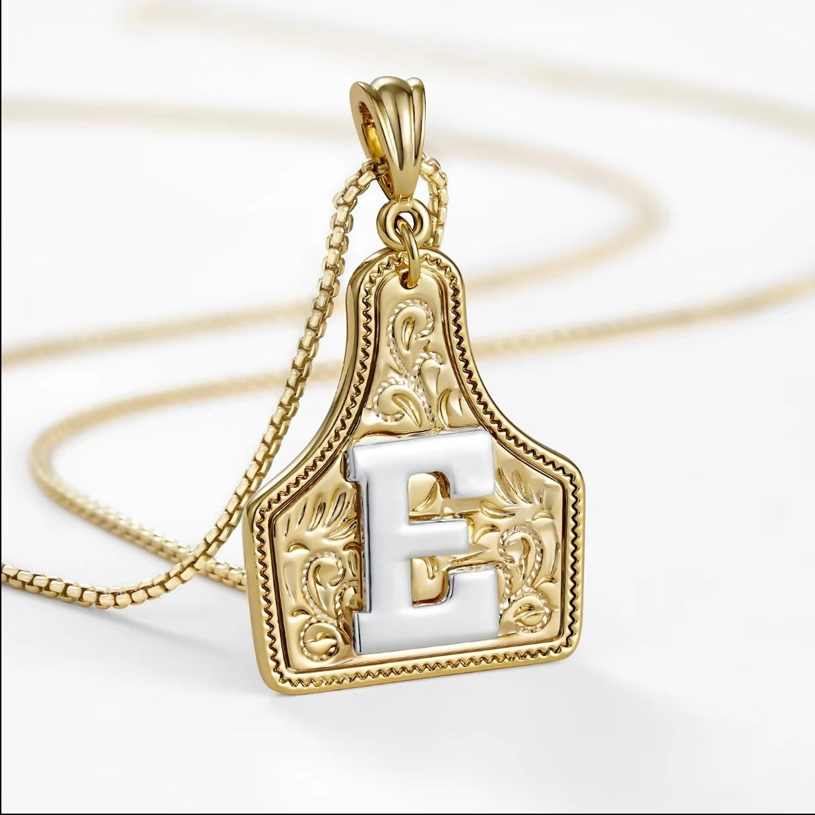 Cowtag Pendant Necklace