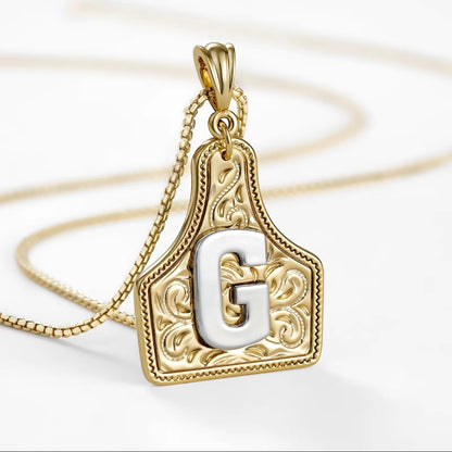 Cowtag Pendant Necklace