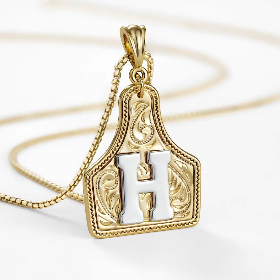 Cowtag Pendant Necklace