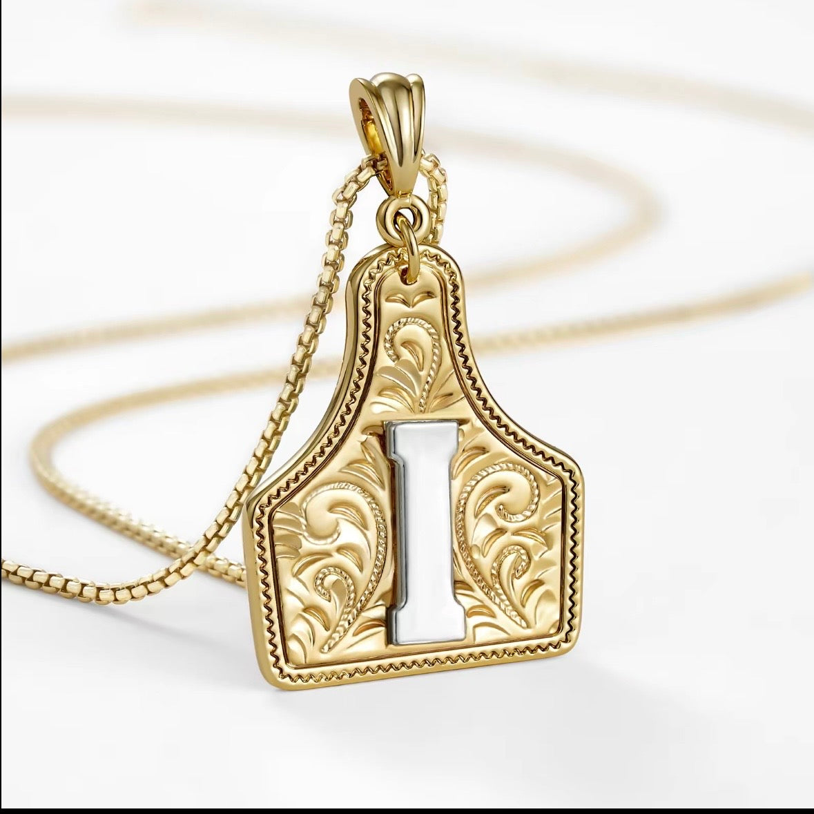 Cowtag Pendant Necklace