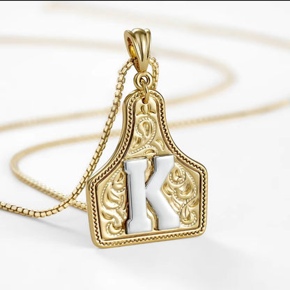 Cowtag Pendant Necklace
