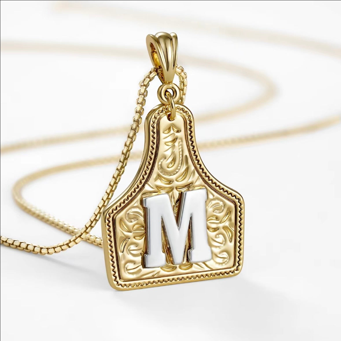 Cowtag Pendant Necklace