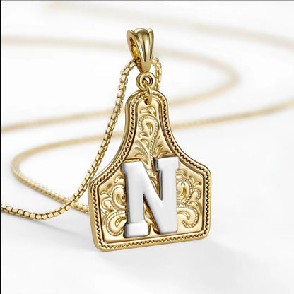 Cowtag Pendant Necklace