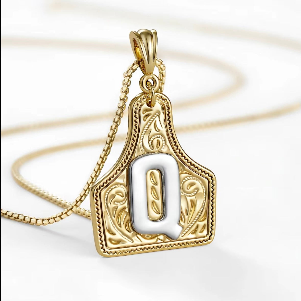 Cowtag Pendant Necklace