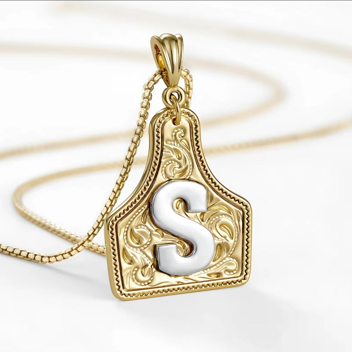 Cowtag Pendant Necklace