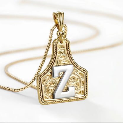 Cowtag Pendant Necklace