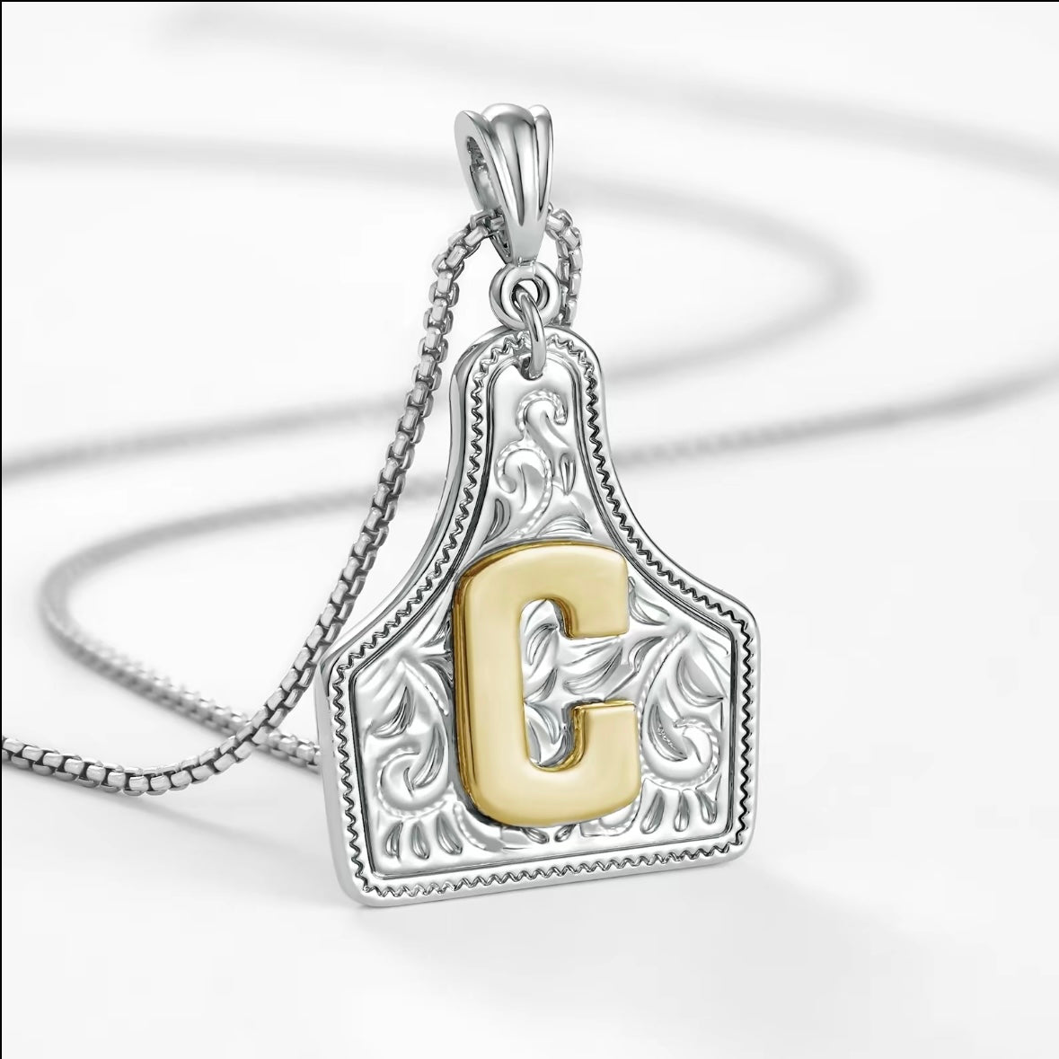 Cowtag Pendant Necklace