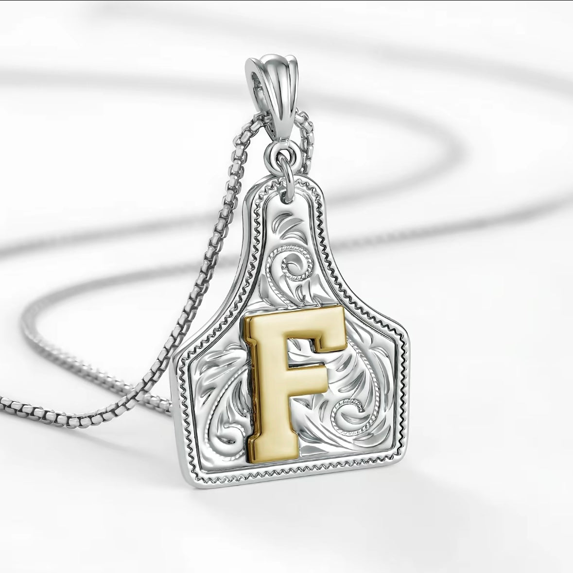 Cowtag Pendant Necklace