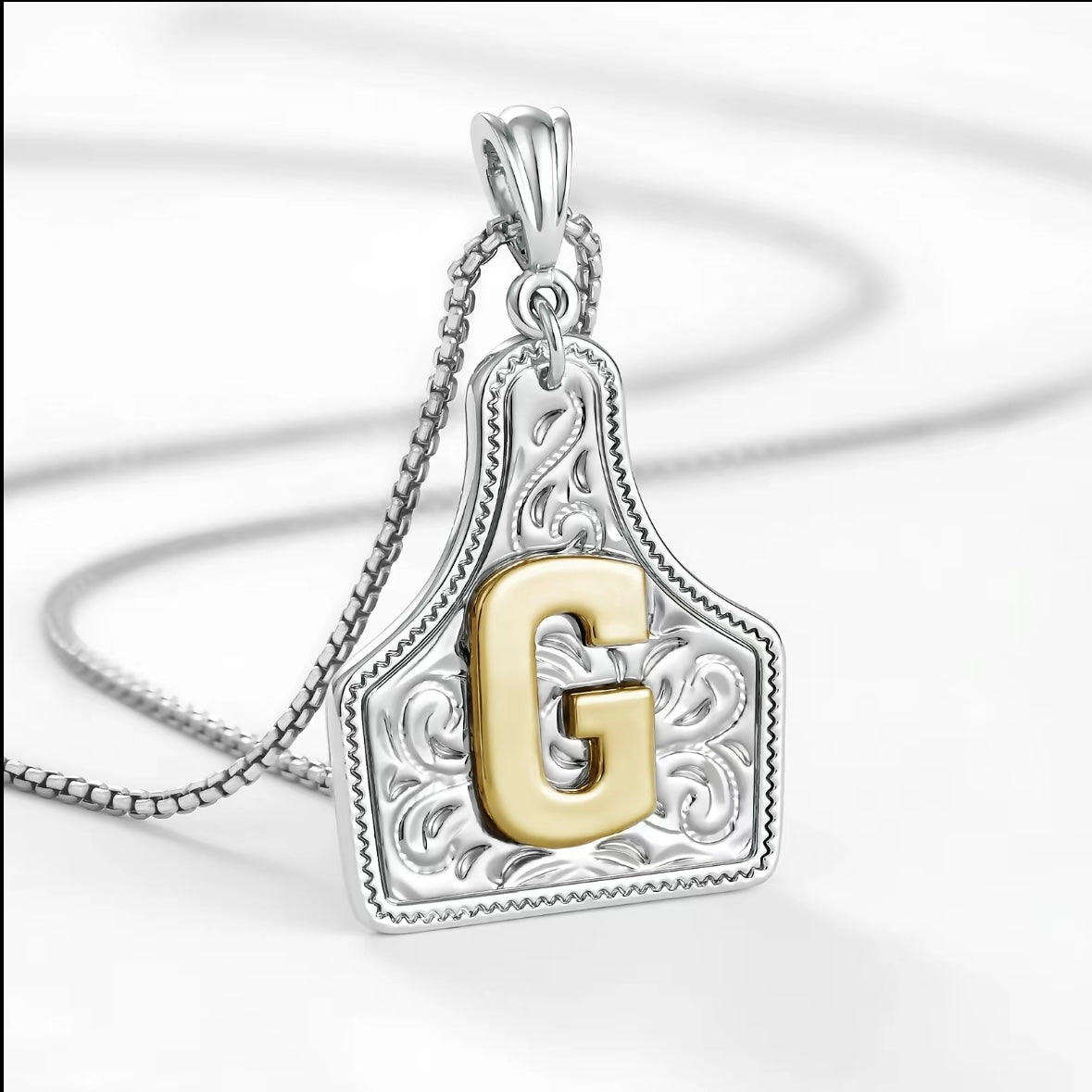 Cowtag Pendant Necklace