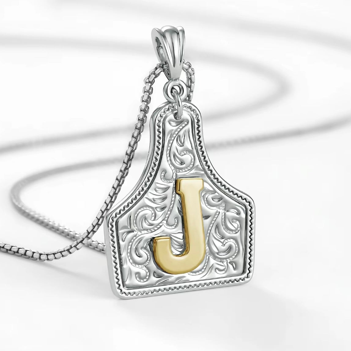 Cowtag Pendant Necklace