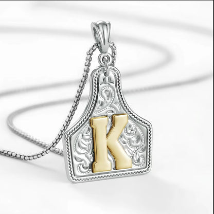 Cowtag Pendant Necklace