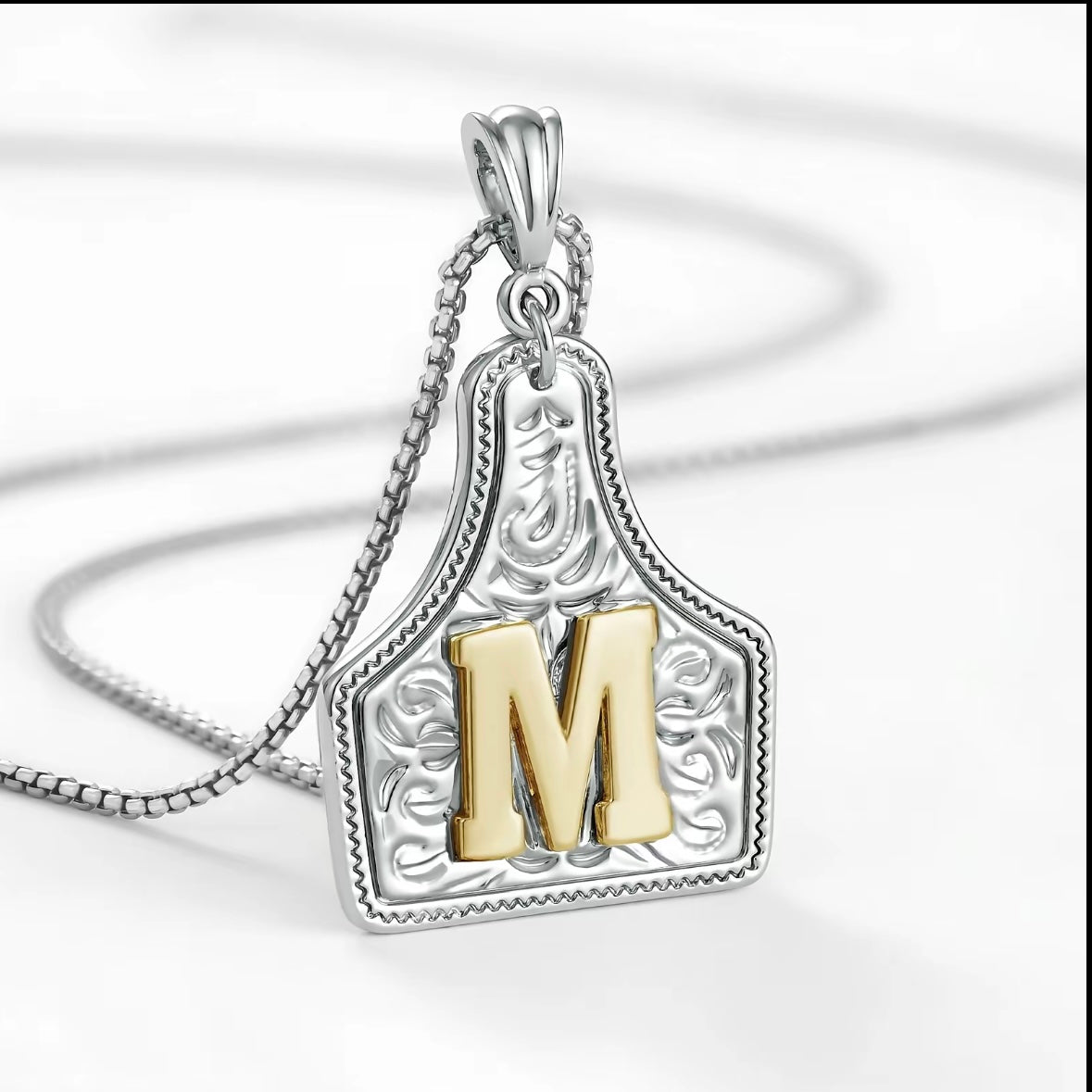 Cowtag Pendant Necklace