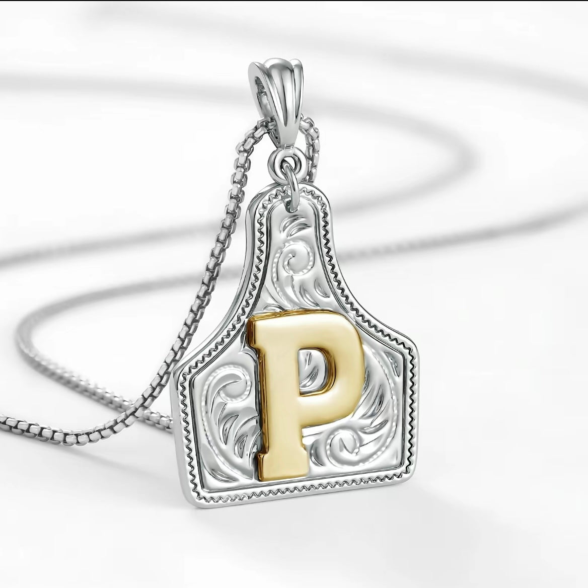 Cowtag Pendant Necklace