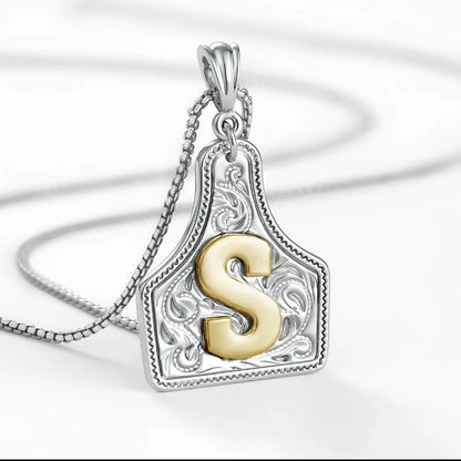 Cowtag Pendant Necklace