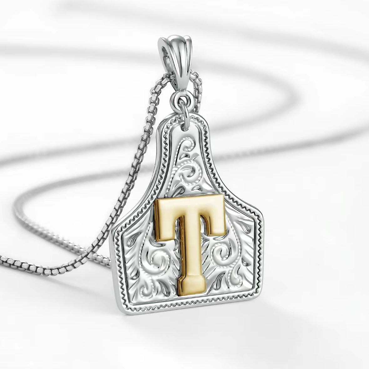 Cowtag Pendant Necklace
