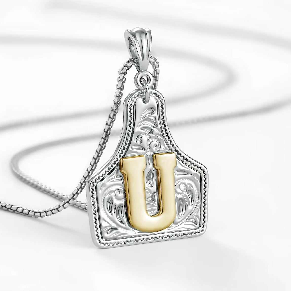 Cowtag Pendant Necklace