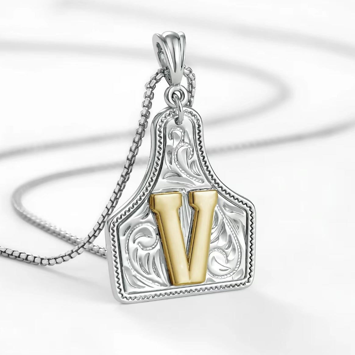 Cowtag Pendant Necklace