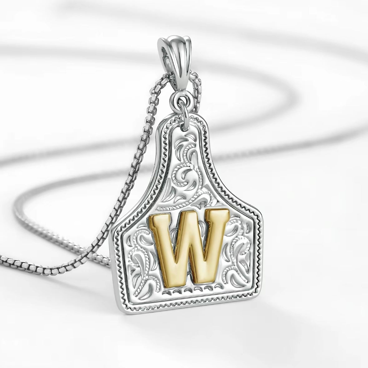 Cowtag Pendant Necklace