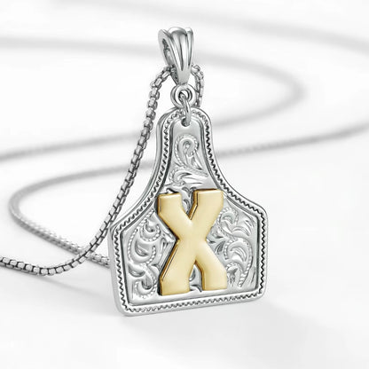 Cowtag Pendant Necklace