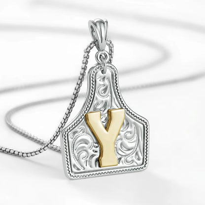 Cowtag Pendant Necklace