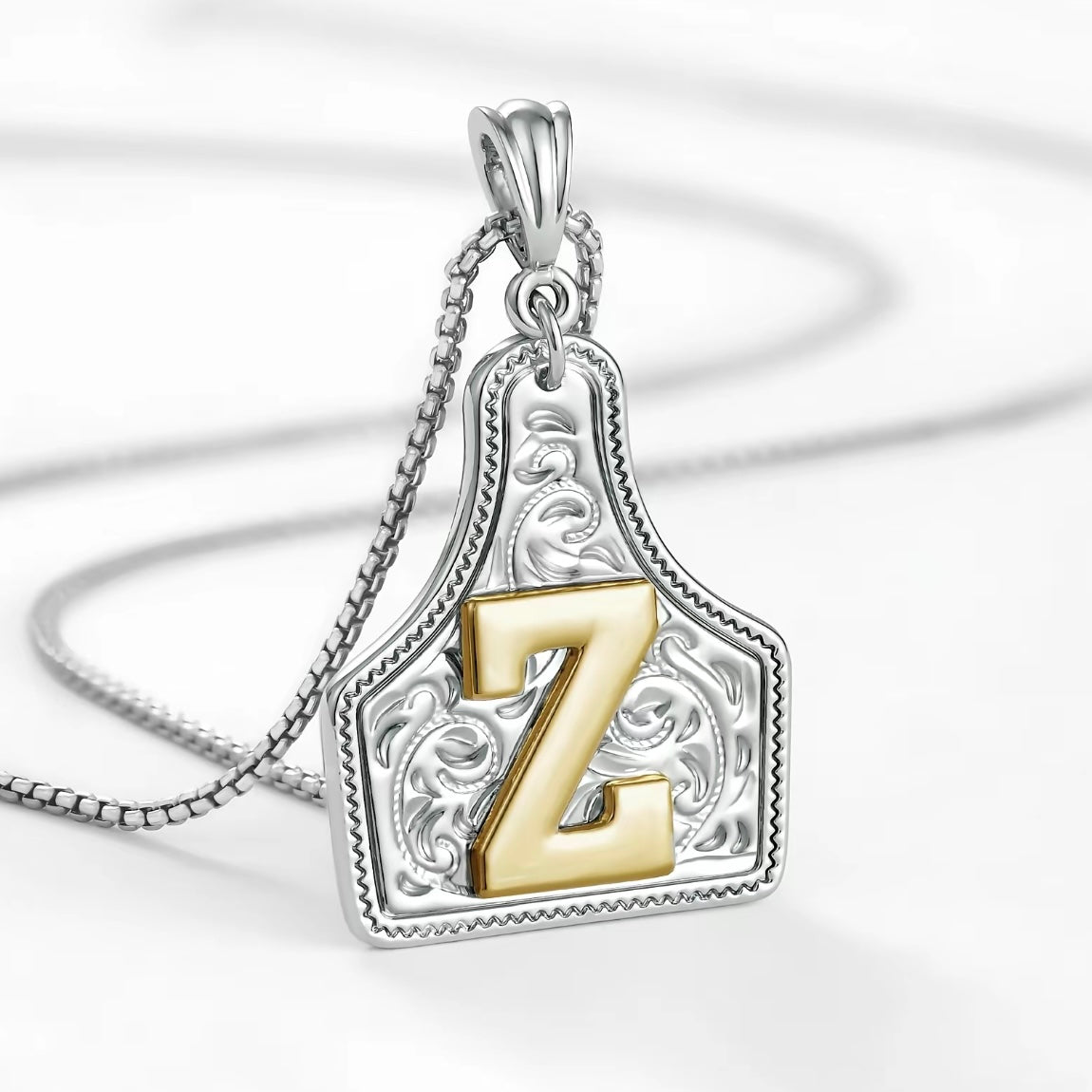 Cowtag Pendant Necklace